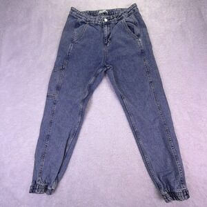 DeFacto Jeans High-Rise‎ Painter Jogger Women's 30 Blue Denim